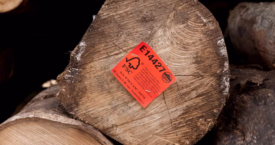 La certification FSC permet de s'assurer que le bois coupé ne participe pas à la déforestation, et n'est pas issu de forêts anciennes