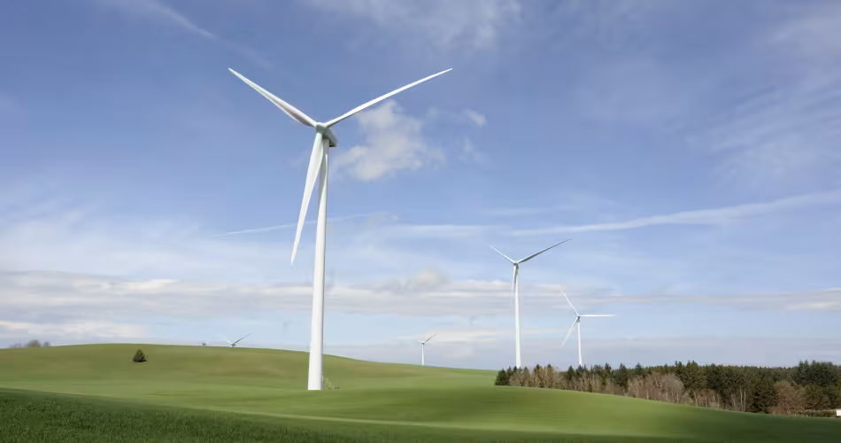 Éoliennes Plateau du Lévezou Massif Central, France