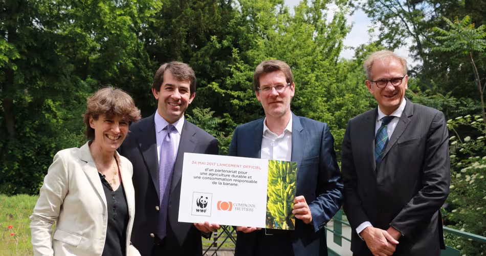 Signature du partenariat entre la Compagnie Fruitière et le WWF France