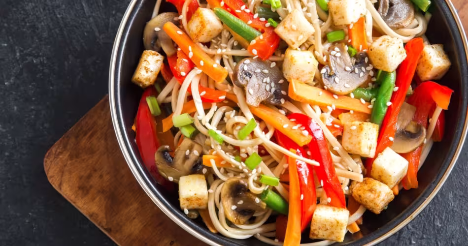 Recette nouilles sautées aux légumes