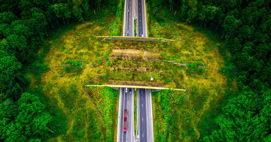SUV - Pont pour animaux au dessus d'une autoroute