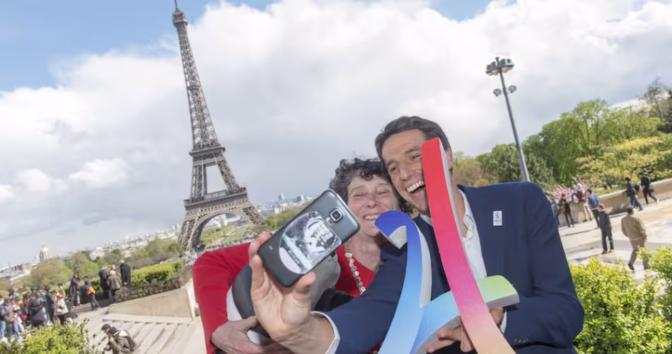 Isabelle Autissier, Présidente du WWF France et Tony Estanguet, co-Président du Comité Paris 2024, membre du CIO et triple champion olympique