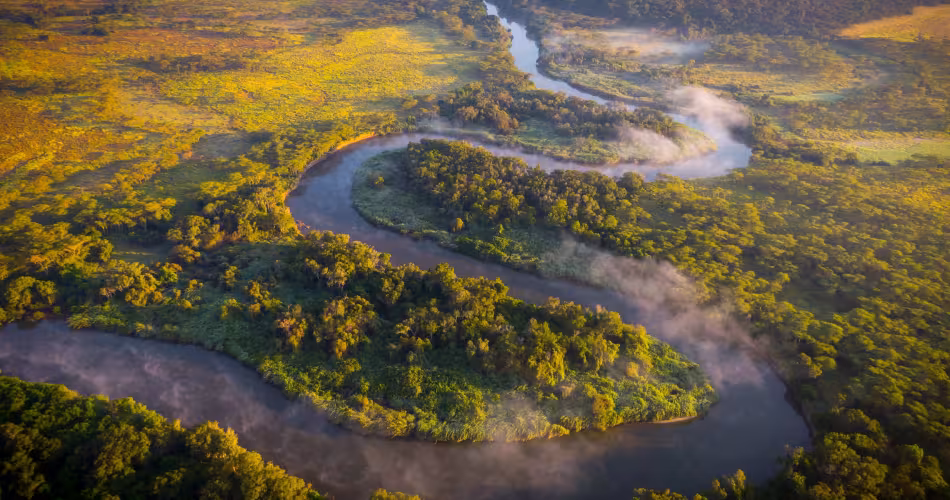 Vue aérienne de la rivière Kabompo