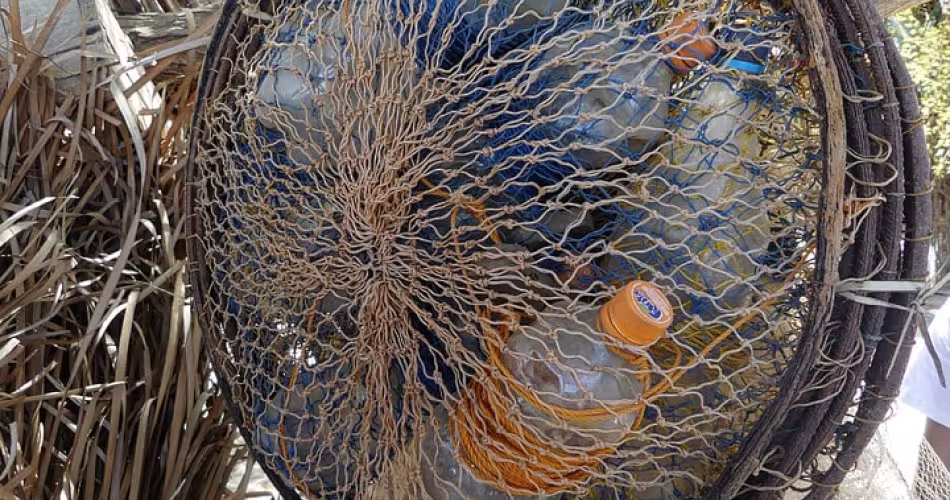 Balance à crabes utilisée pour l'exploitation des eaux profondes à Madagascar