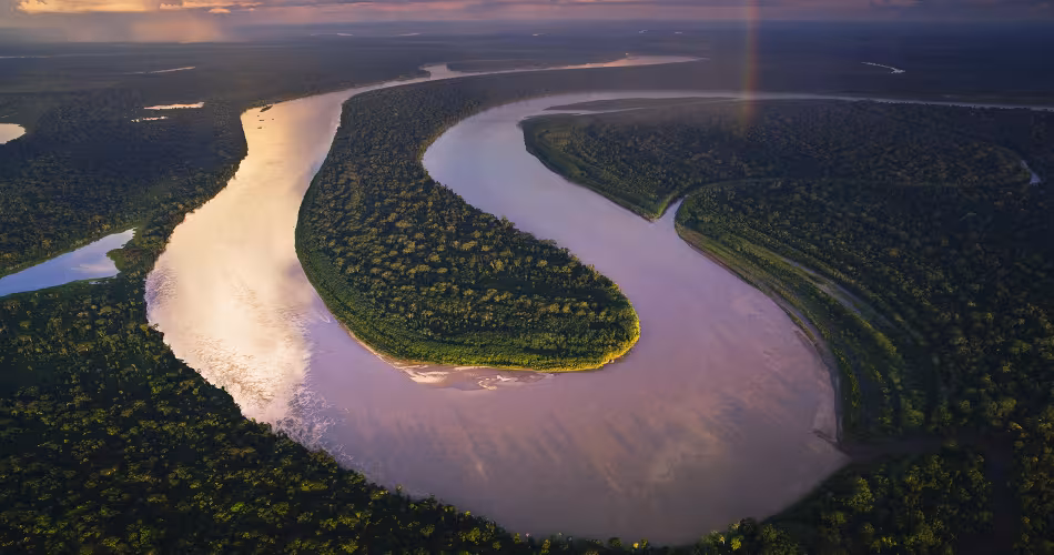 Vue aréienne de l'Amazone