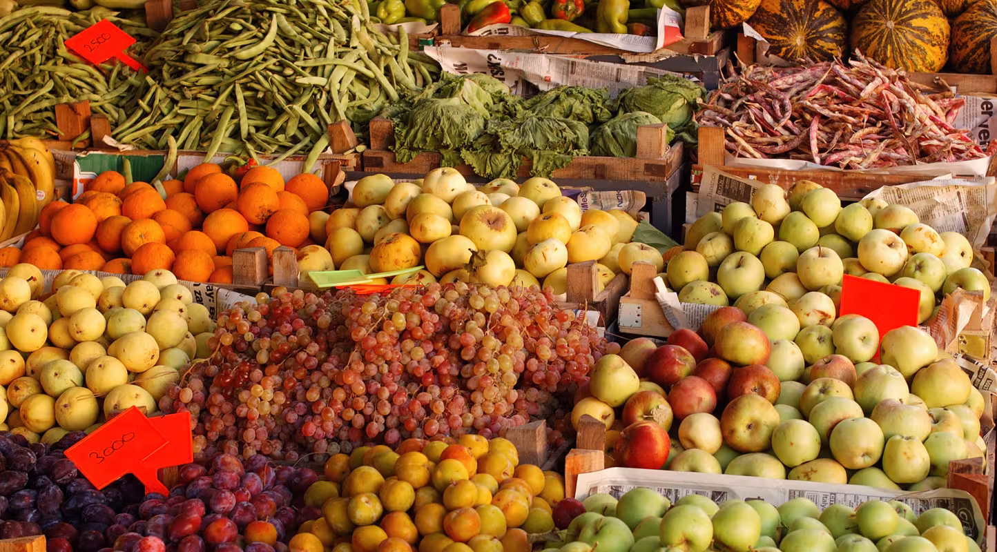 Fruits et légumes sur un marché en Turquie