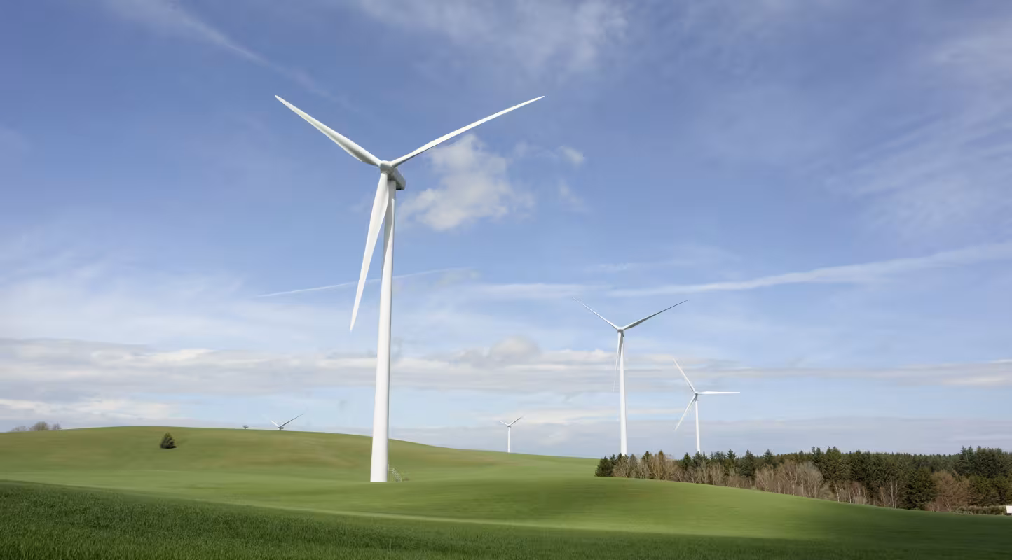 Éoliennes Plateau du Lévezou Massif Central, France