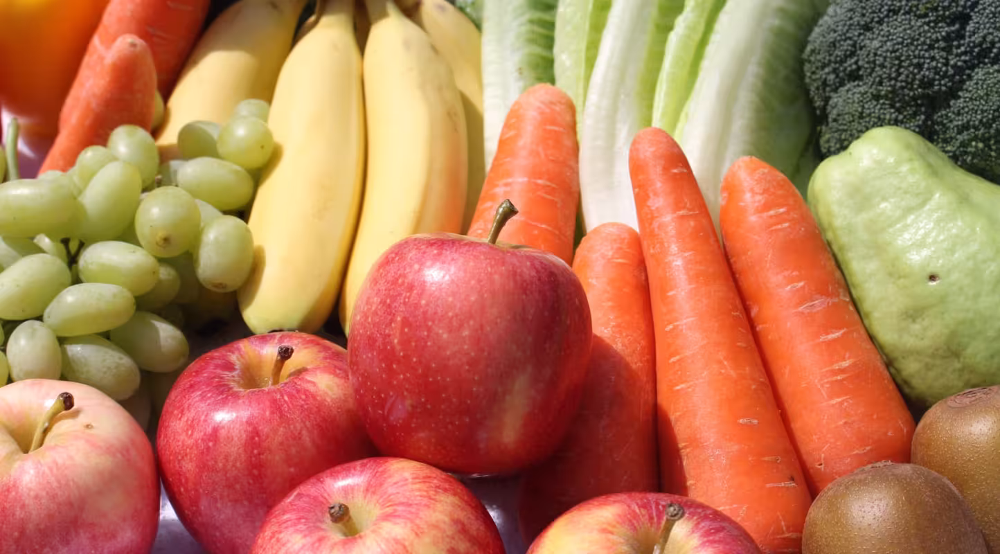 Fruits et légumes gros plan