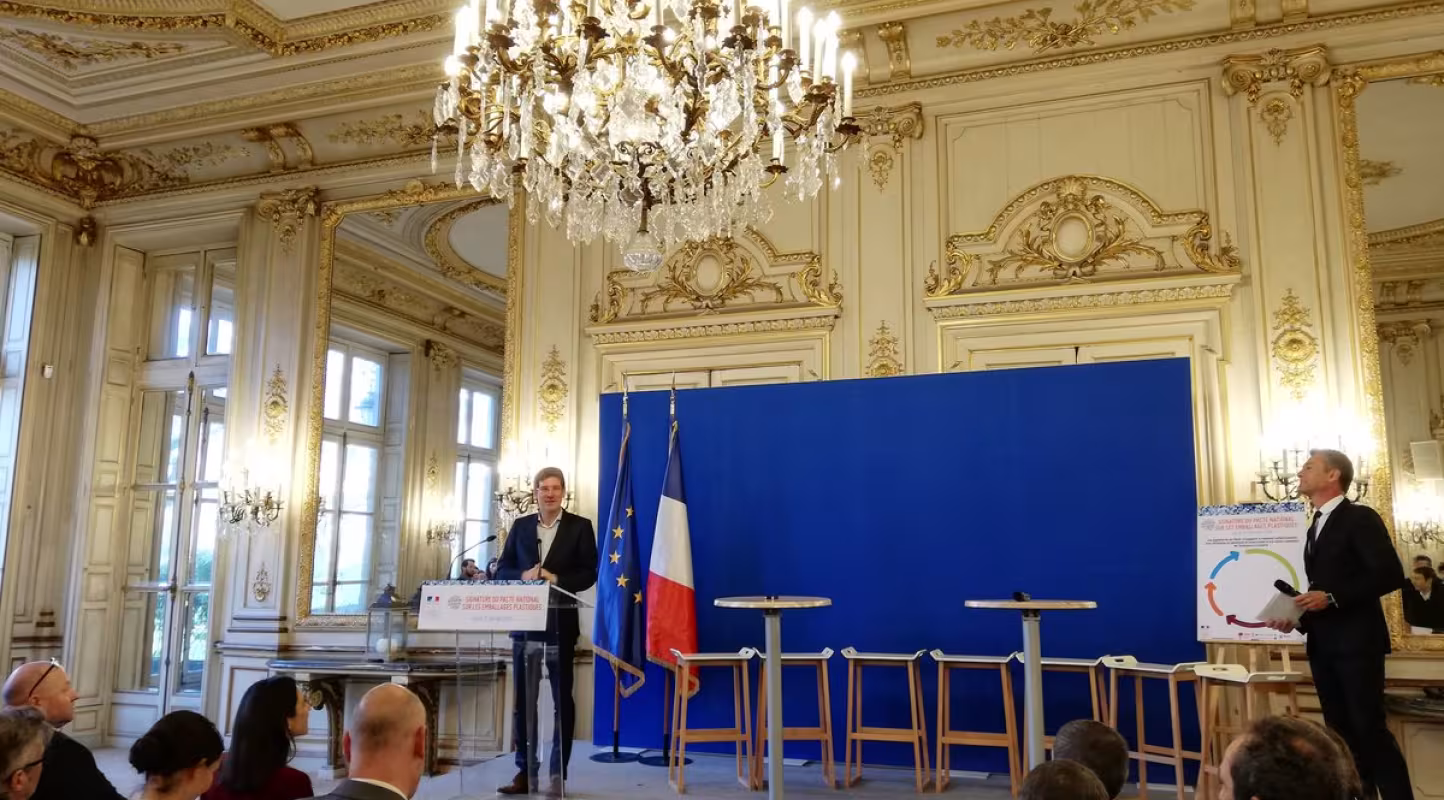 Discours de Pascal Canfin durant le pacte plastique