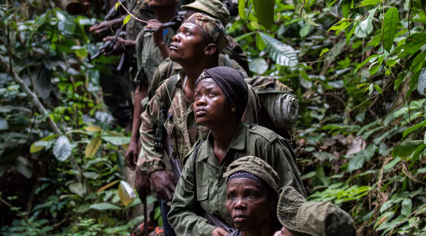 Des écogardes en patrouille dans le parc national de Salonga, République démocratique du Congo