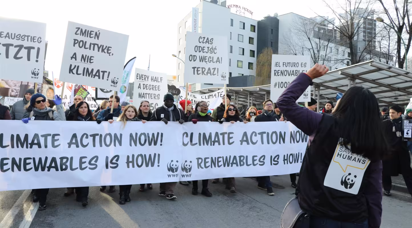 Rassemblement durant la COP24 à Katowice
