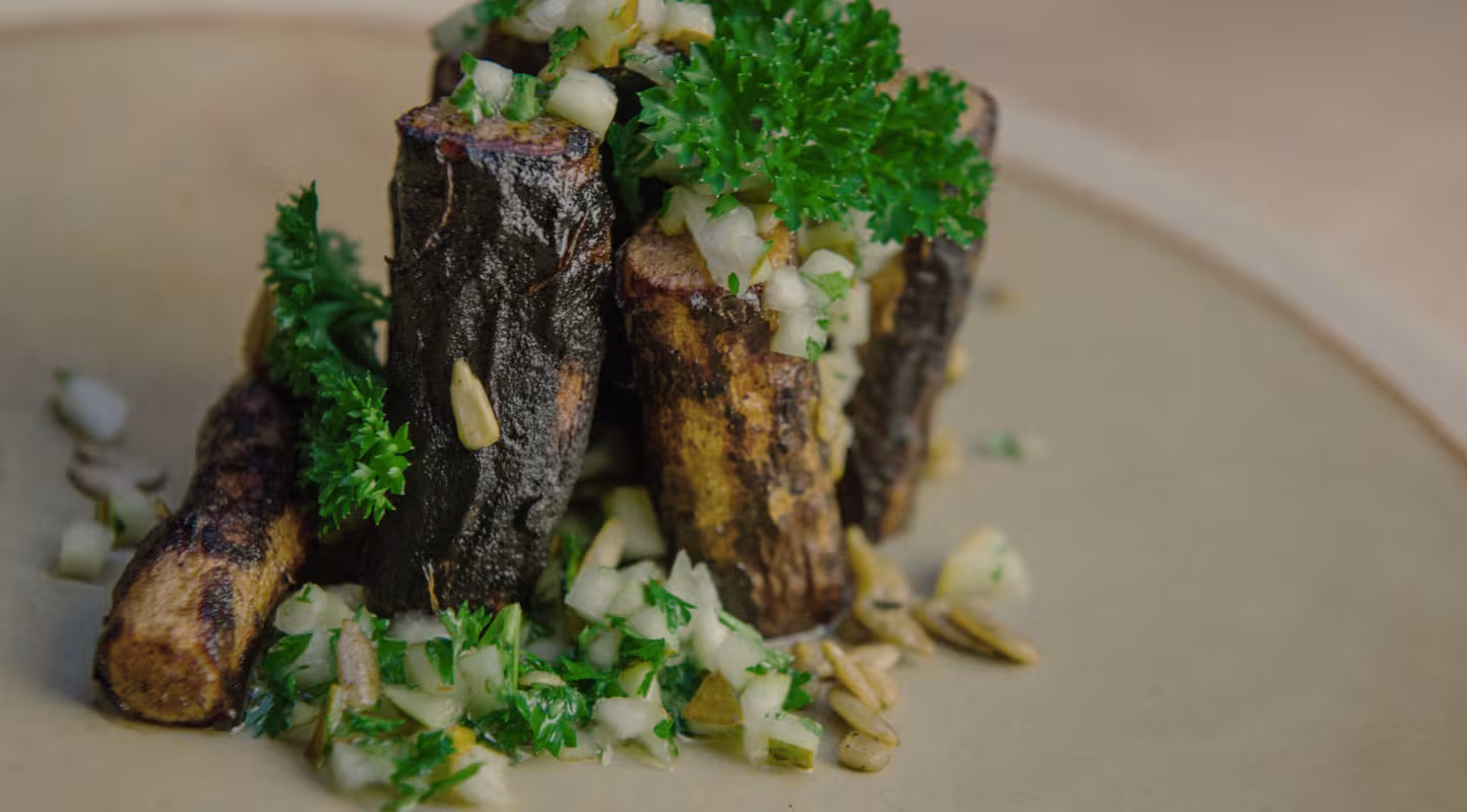 Recette de salsifis et sa brunoise de poires