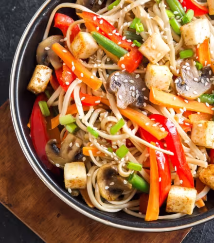 Recette nouilles sautées aux légumes