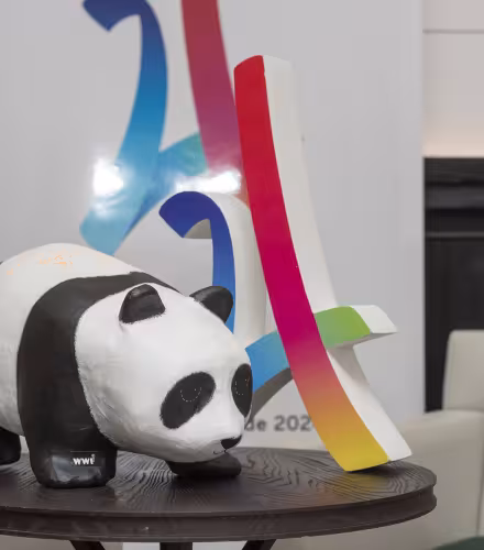 Les logos de Paris 2024 et du WWF réunis
