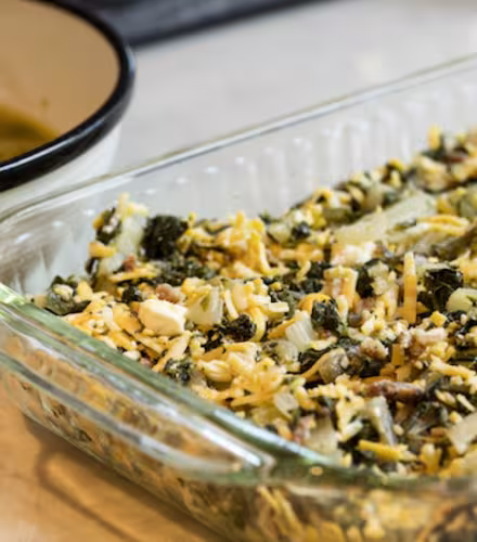 Recette de gratin de quinoa aux blettes et à la feta